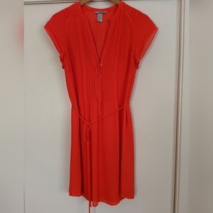 H&M Coral Mini Dress, size 8
